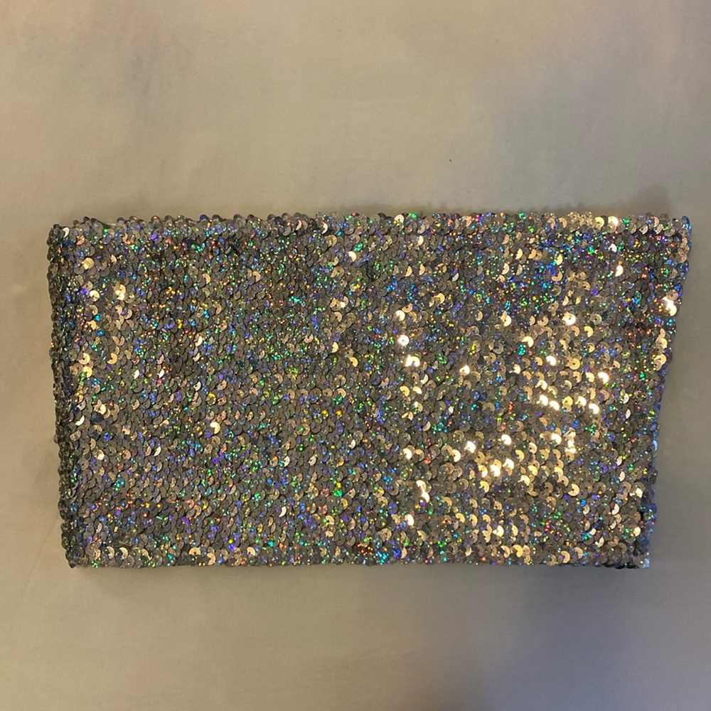 Silver Sequin Tube Top